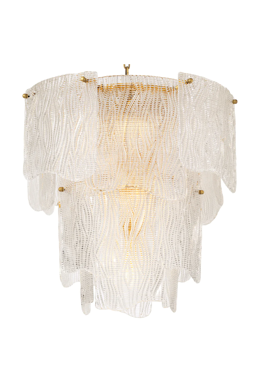 Clear Textured Glass Chandelier | Eichholtz Asinara | Oroa.com