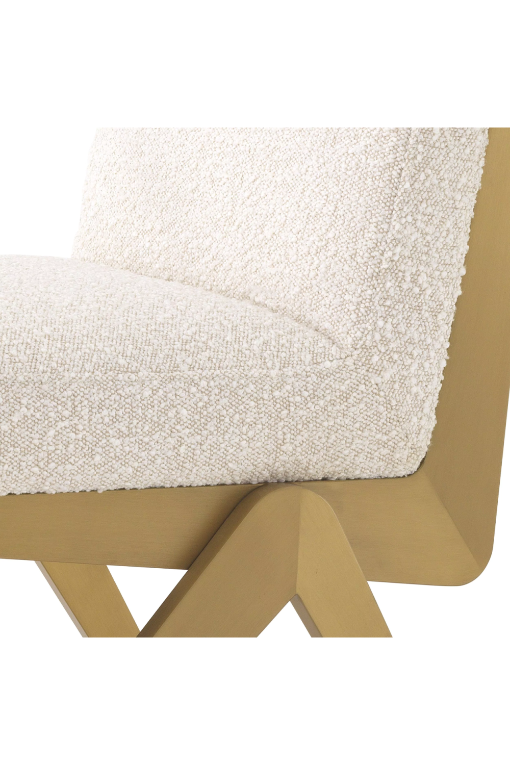Cream Bouclé V-Leg Dining Chair | Eichholtz Fico | Oroa.com
