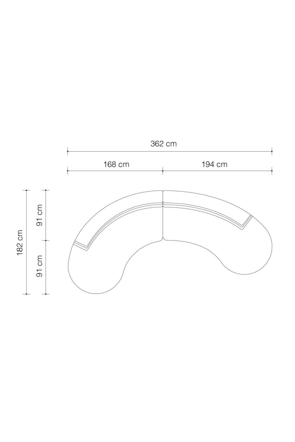 Organic-Shaped Sectional Sofa | Eichholtz Lennox | Oroa.com