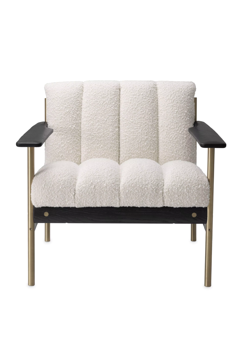 Cream Bouclé Channeled Armchair | Eichholtz Elan | Oroa.com