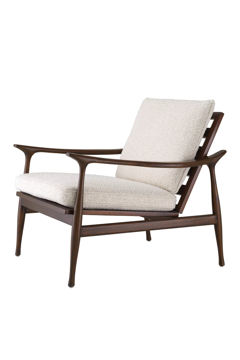 Wood Framed Bouclé Lounge Chair | Eichholtz Manzo | Oroatrade.com