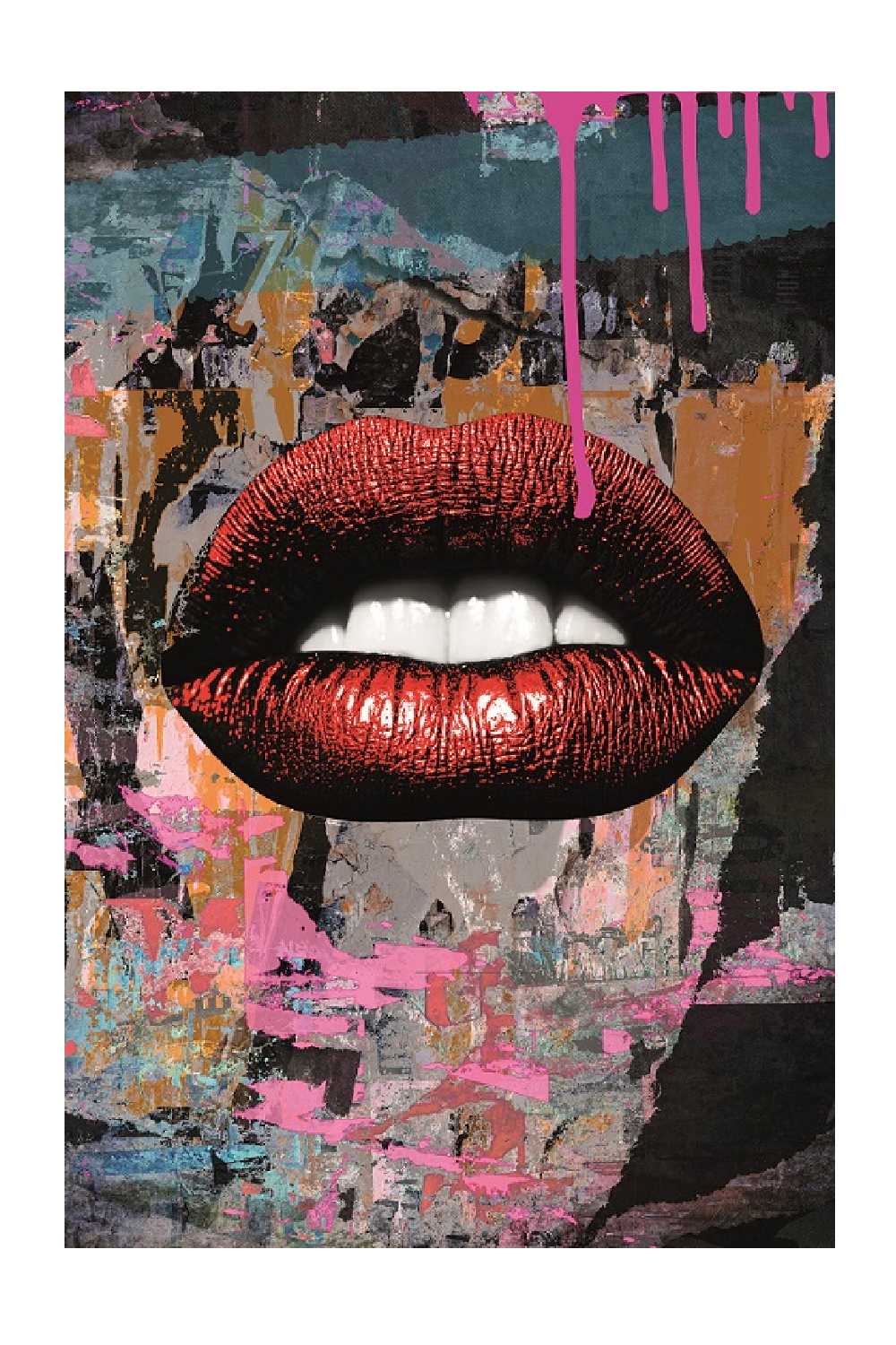 Red Pout Metal Artwork | Andrew Martin Lip | OROA