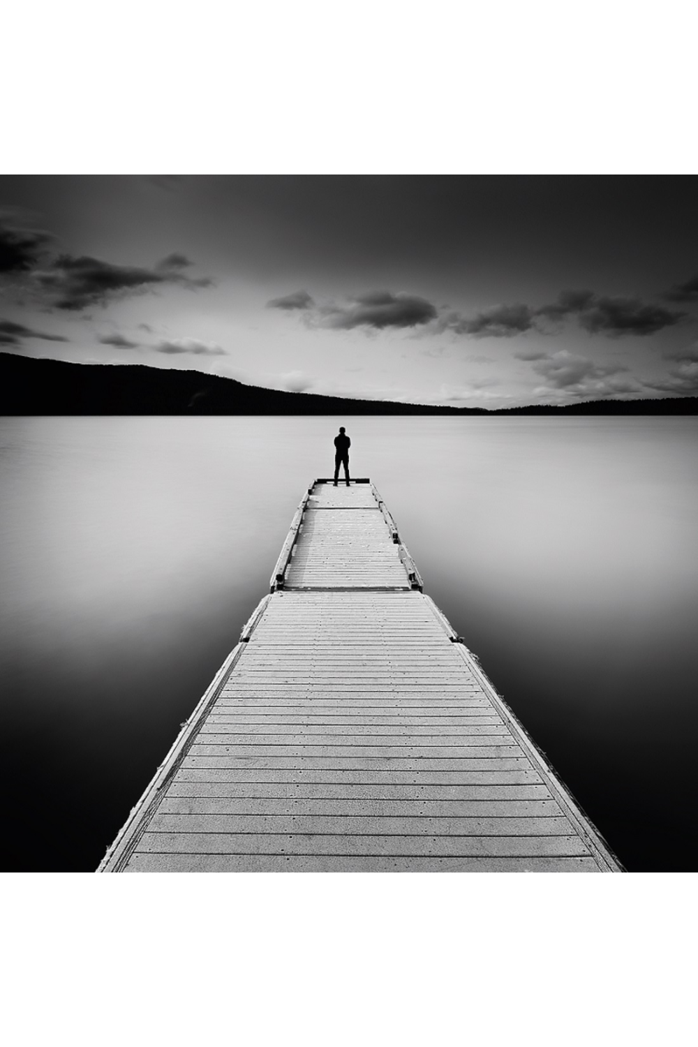 Monochromatic Lake Artwork | Andrew Martin Silence | OROA