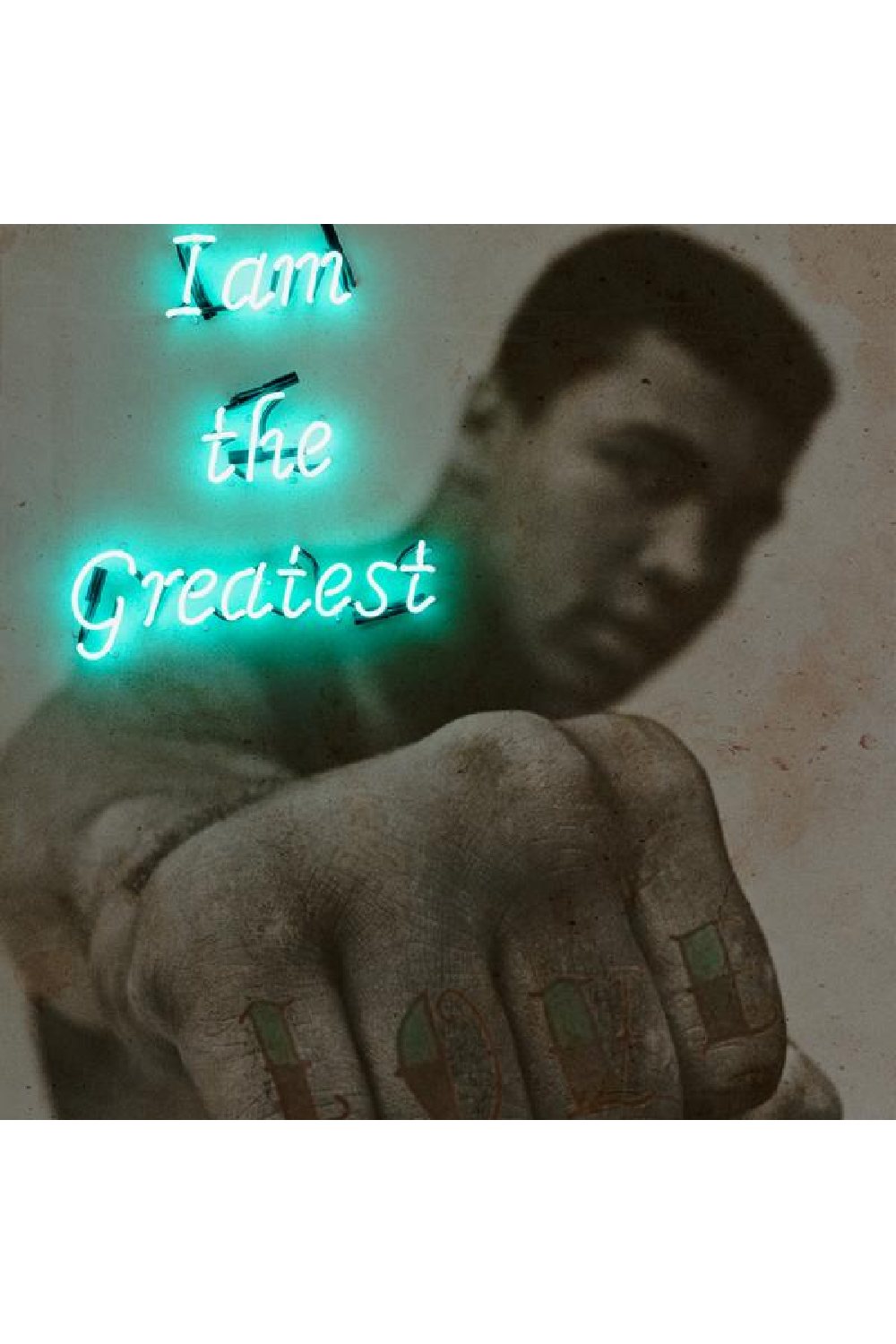 King of Boxing Neon Art Print | Andrew Martin Muhammad Ali | OROA