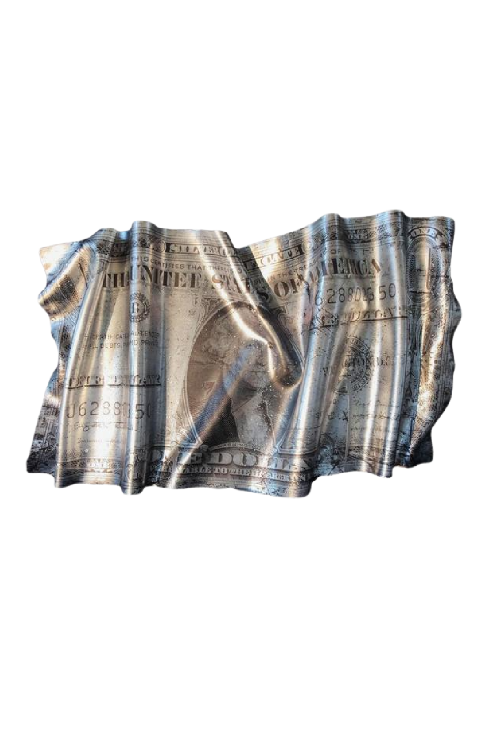 Crumpled USD Artwork | Andrew Martin Dollar Bill | OROA