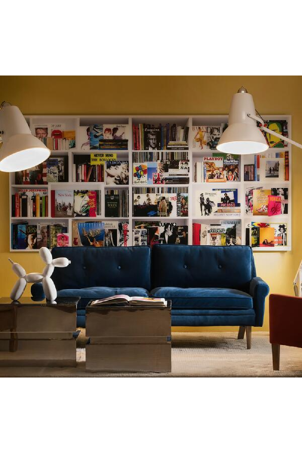 Rectangular Shelves Art Print | Andrew Martin Music Books 2 | OROA