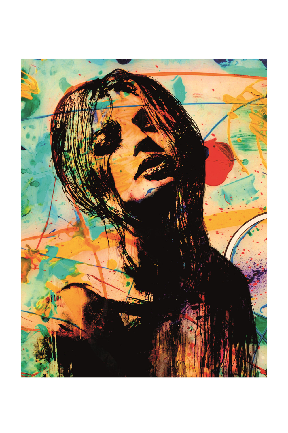 Sketched Woman's Portrait Metal Artwork | Andrew Martin Fever | OROA