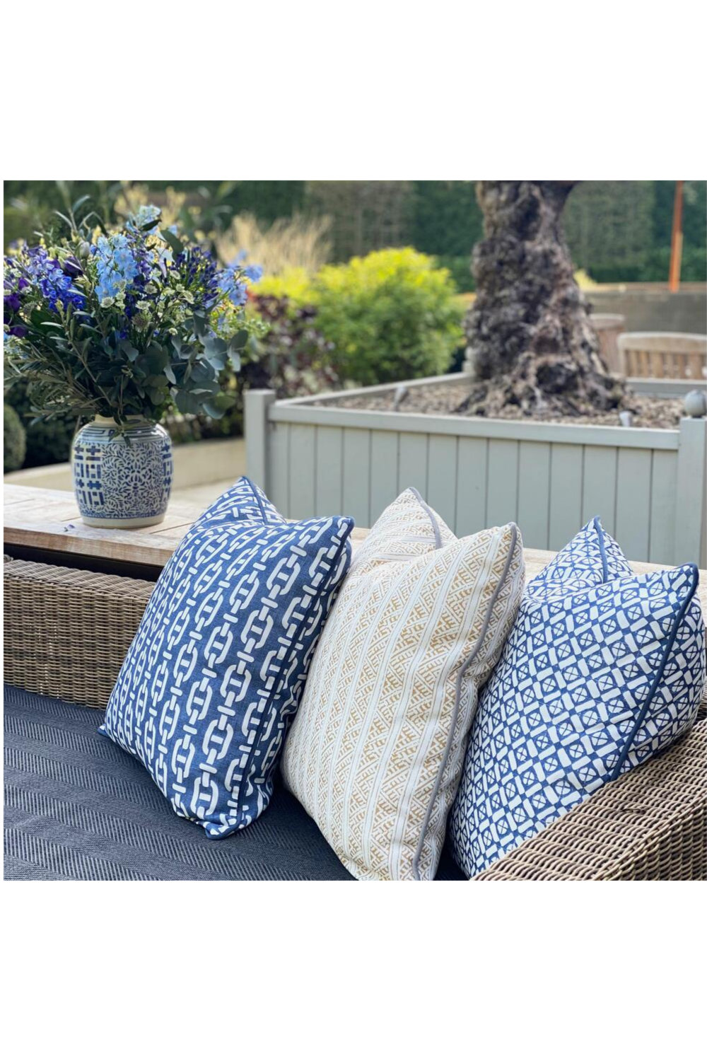 Chain Link Outdoor Throw Pillow | Andrew Martin Burlington | OROA