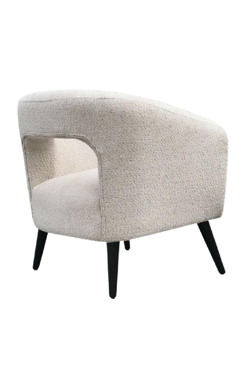 White Bouclé Weave Armchair | Andrew Martin Buco | Oroa.com