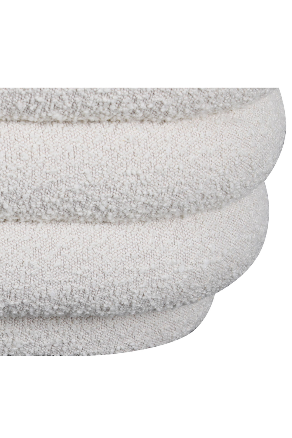 Cream Bouclé Modern Bench | Andrew Martin Dura | Oroa.com