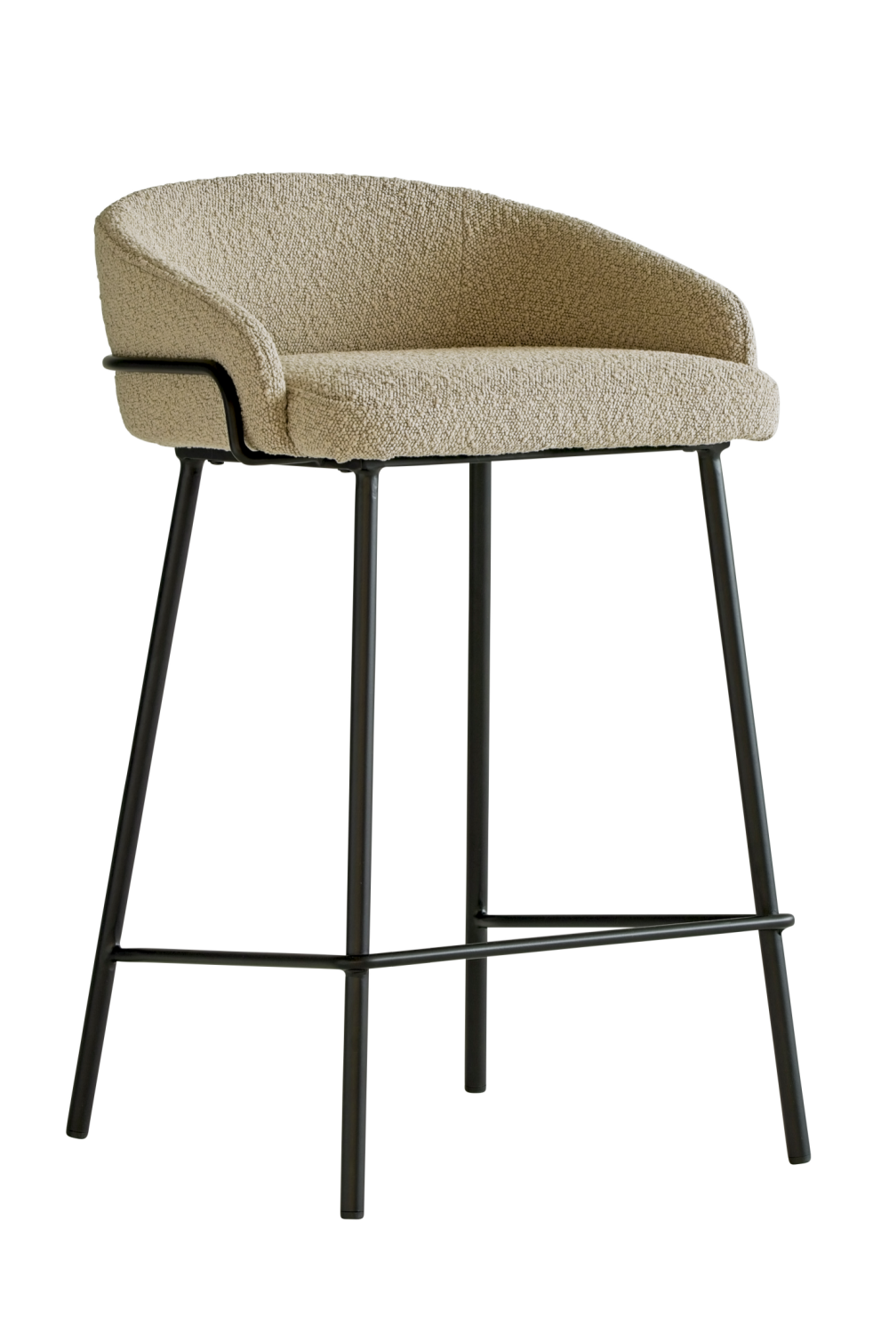 Beige Bouclé Bar Stool | Andrew Martin Cara | Oroa.com