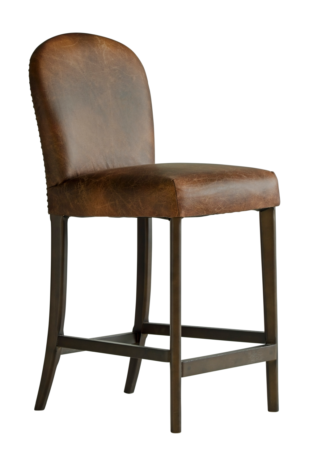 Brown Leather Bar Stool | Andrew Martin Nico | Oroa.com