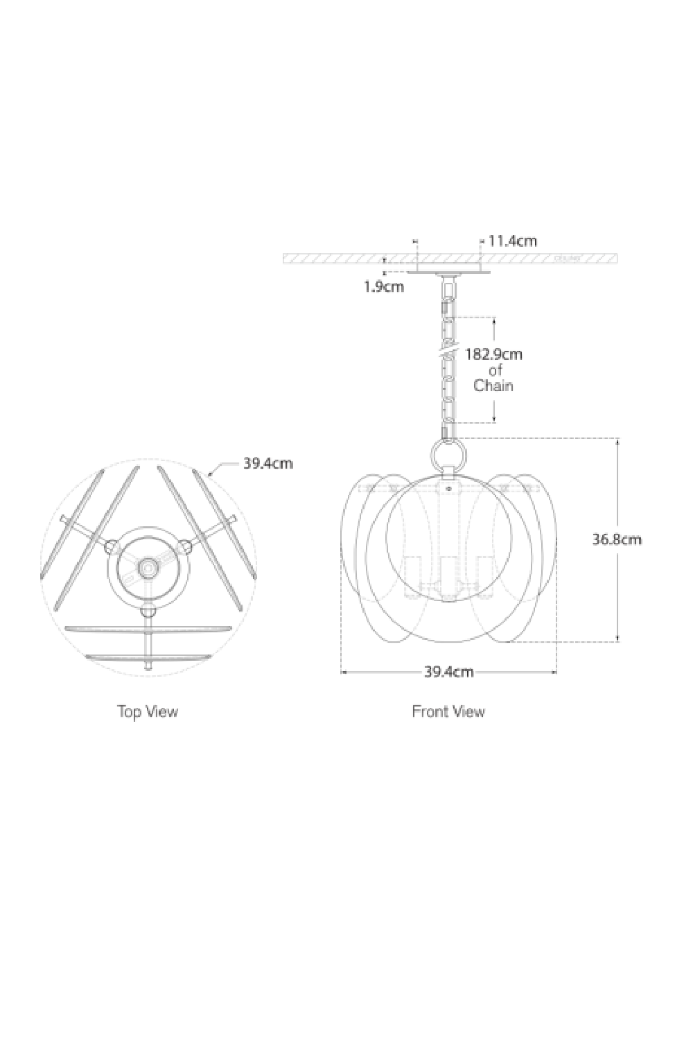 Frosted Glass Discs Chandelier | Andrew Martin Loire | Oroa.com
