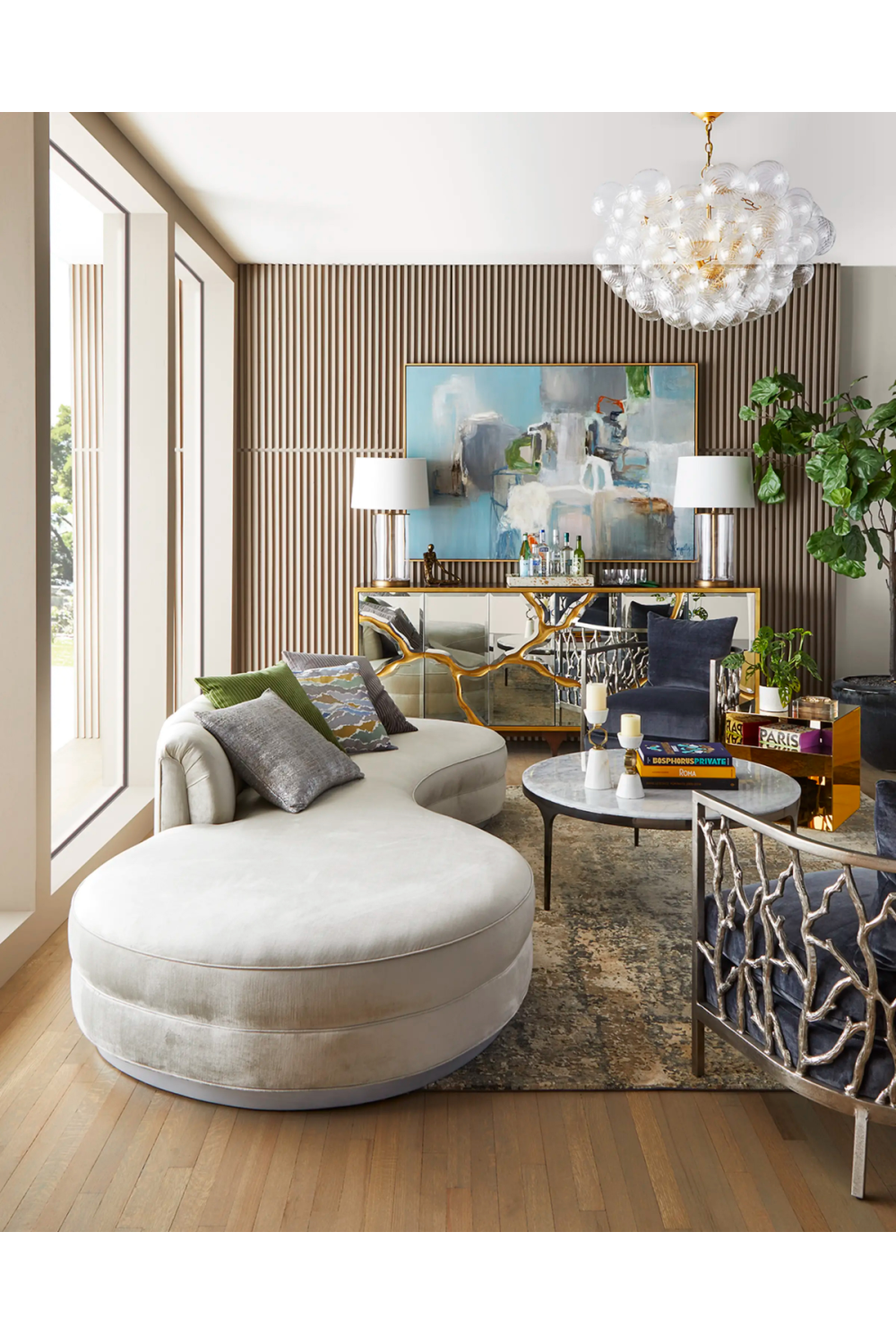 Swirled Glass Orbs Chandelier | Andrew Martin Talia | Oroa.com