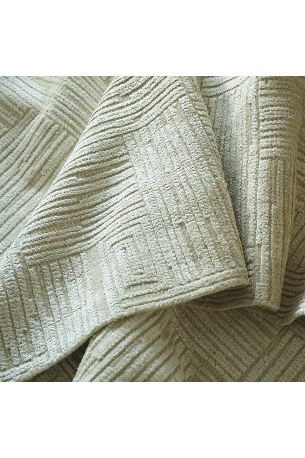 Cream Geometric Design Rug | Andrew Martin Ridge | Oroa.com