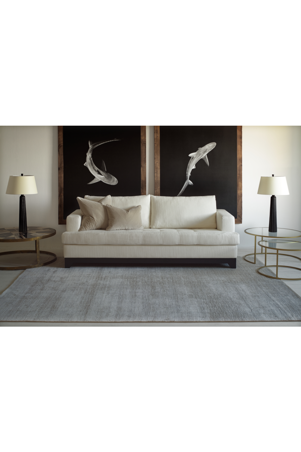 Natural Viscose Area Rug | Andrew Martin Avalanche | Oroa.com