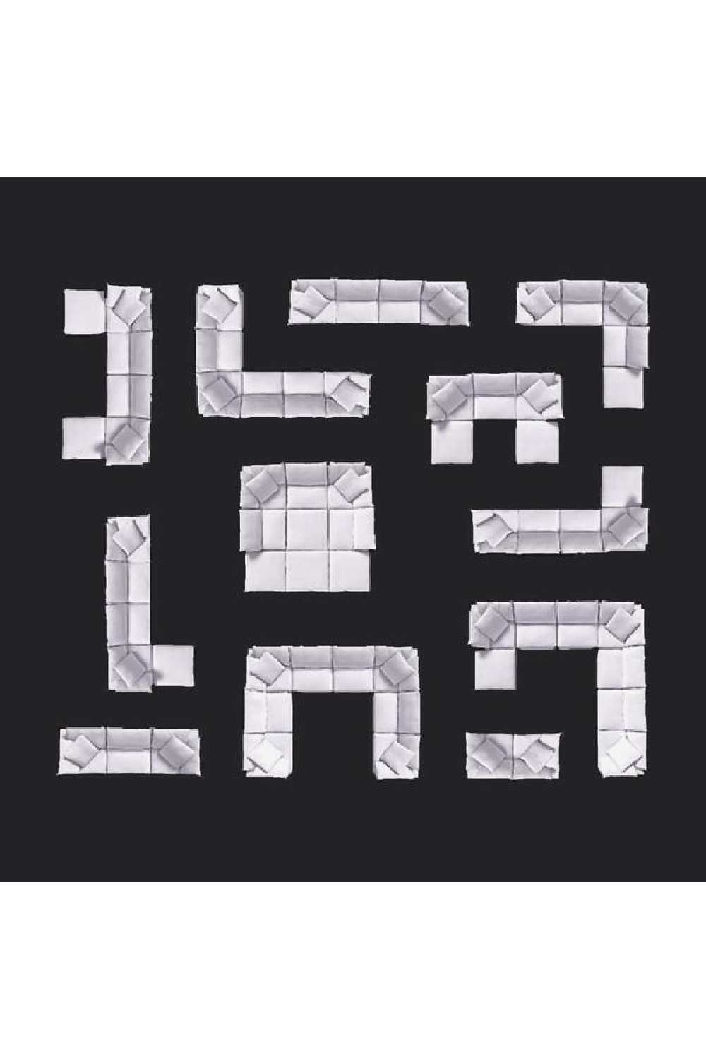 Chalk White Linen Sectional Sofa Jnr | Andrew Martin Truman | OROA