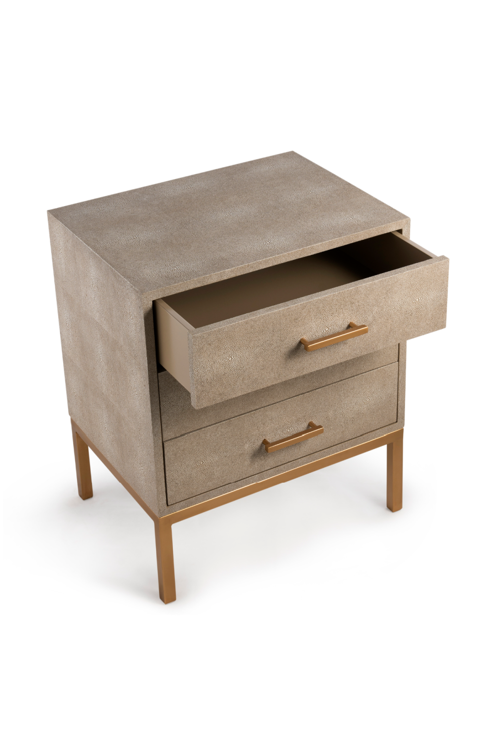 Cream Shagreen Side Chest | Oroa.com