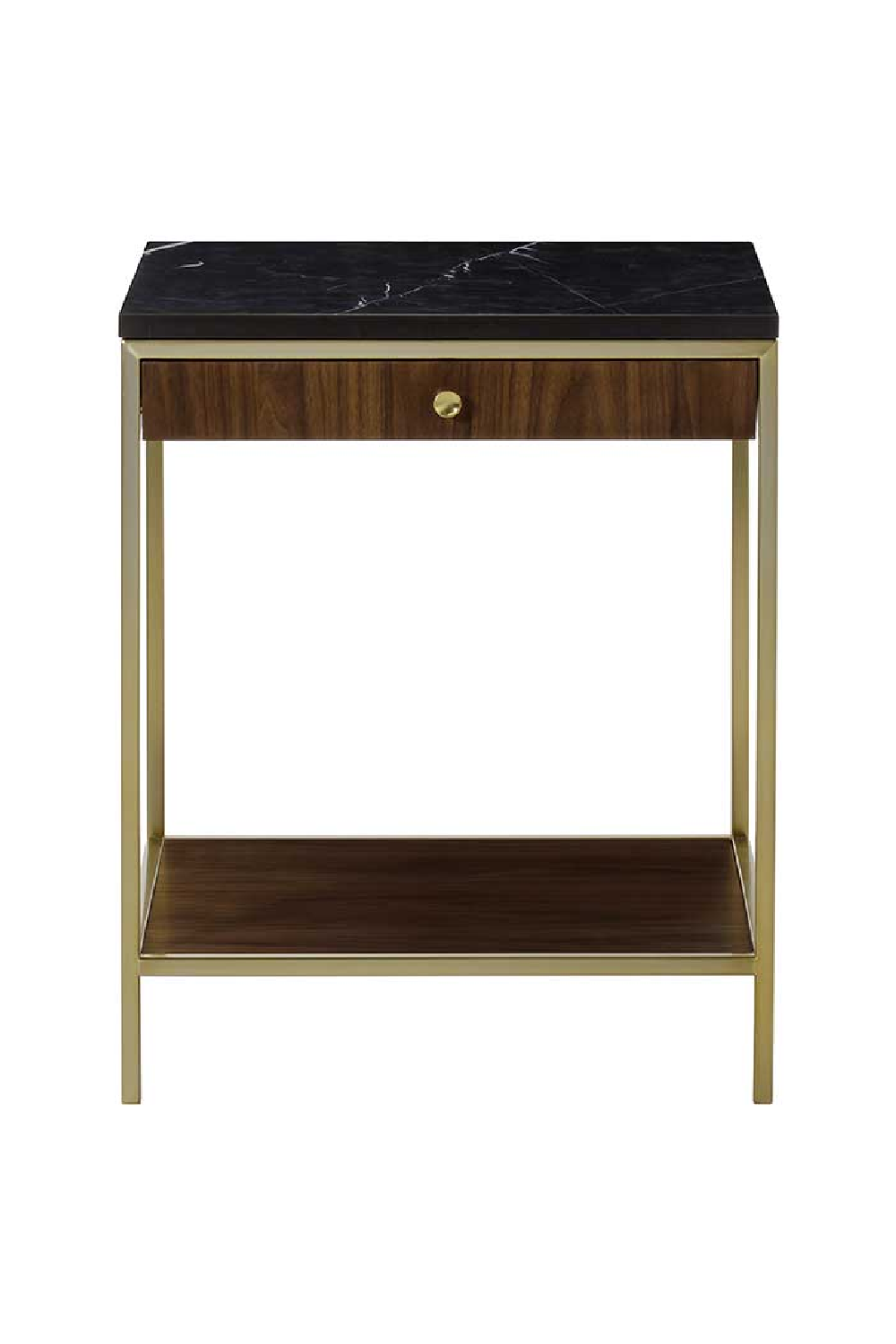Black Marble Top Square Side Table S | Andrew Martin Chester | Oroa.com