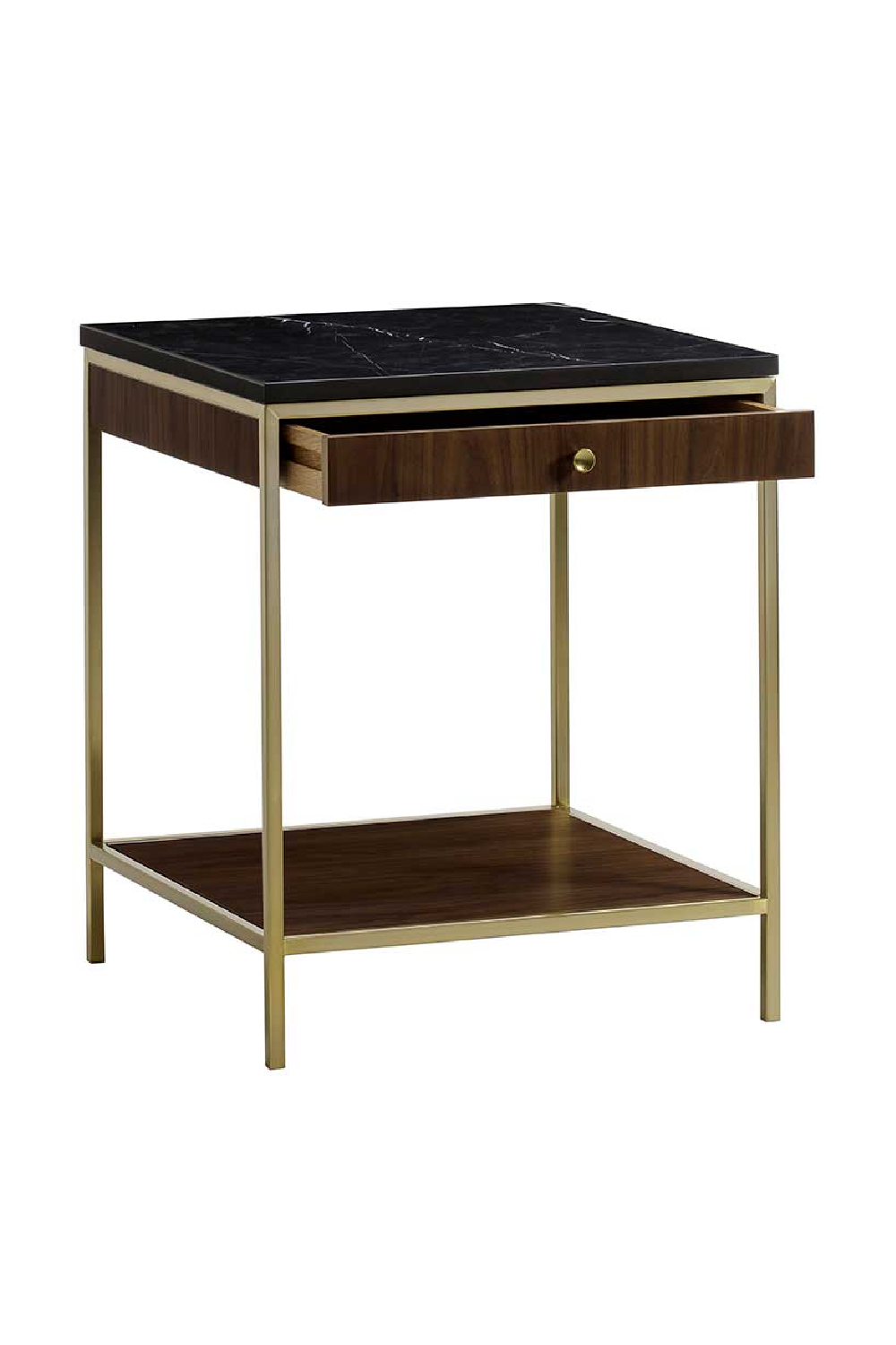 Black Marble Top Square Side Table S | Oroa.com