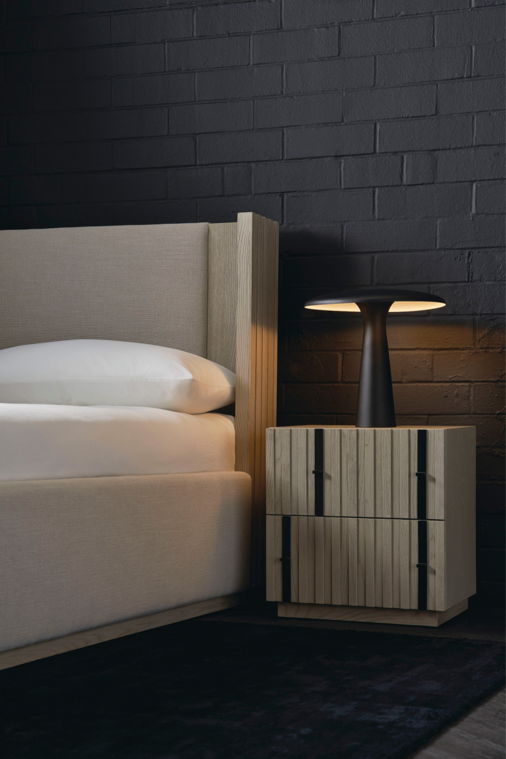 Wooden 2-Drawer Bedside Table | Oroa.com