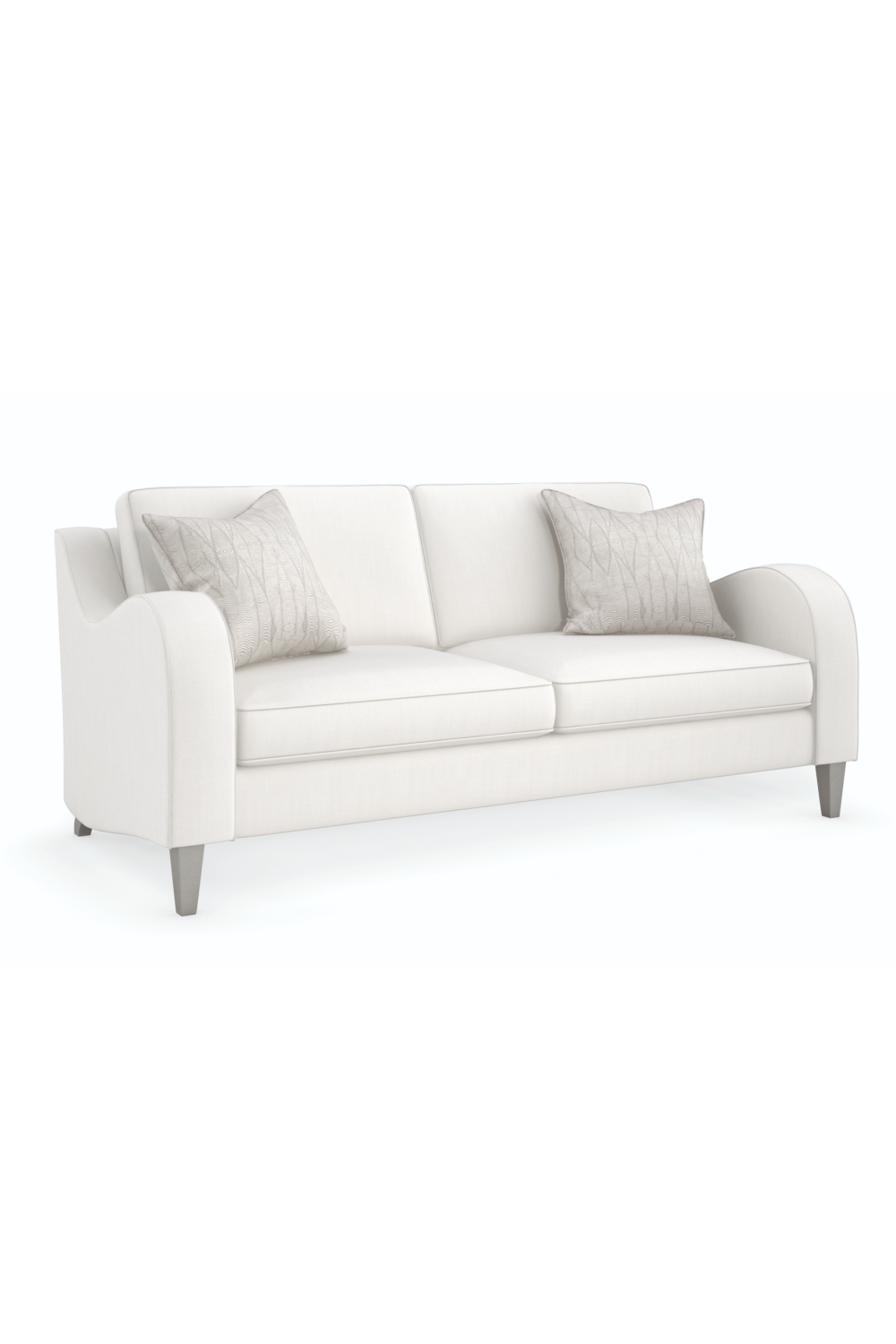 White Modern Classic Sofa | Caracole Victoria | Oroa.com