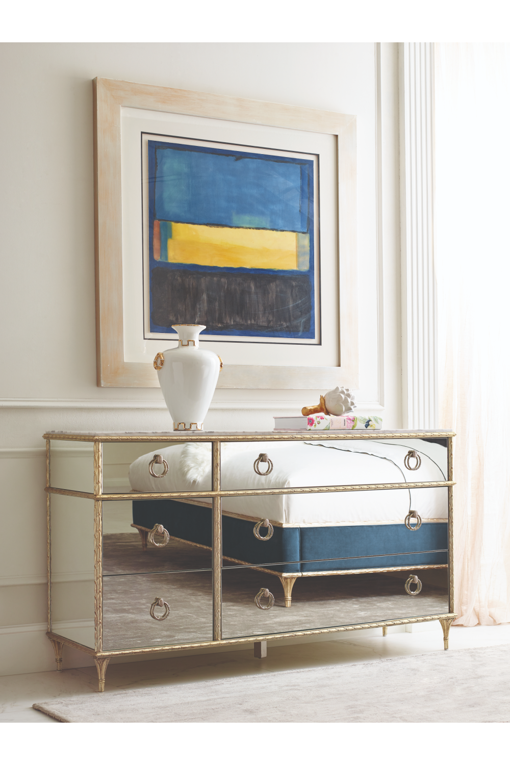 Vintage Style White Dresser | Caracole Double | Oroa.com