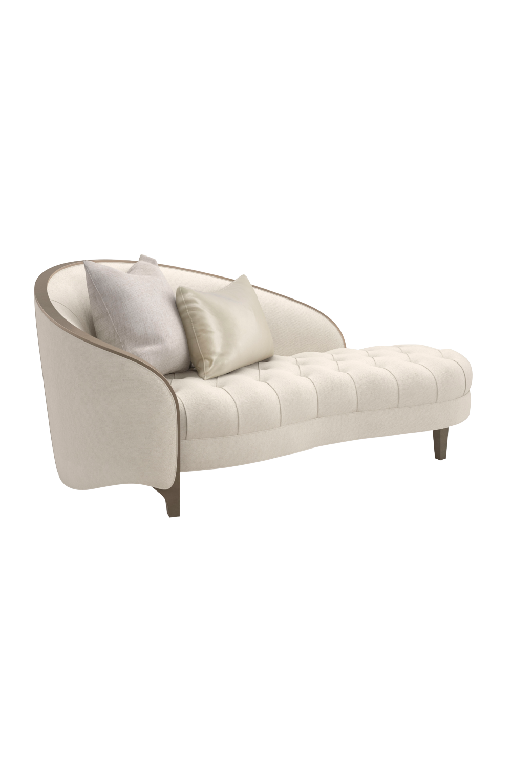 Cream Velvet Tufted Chaise | Caracole Valentina | Oroa.com