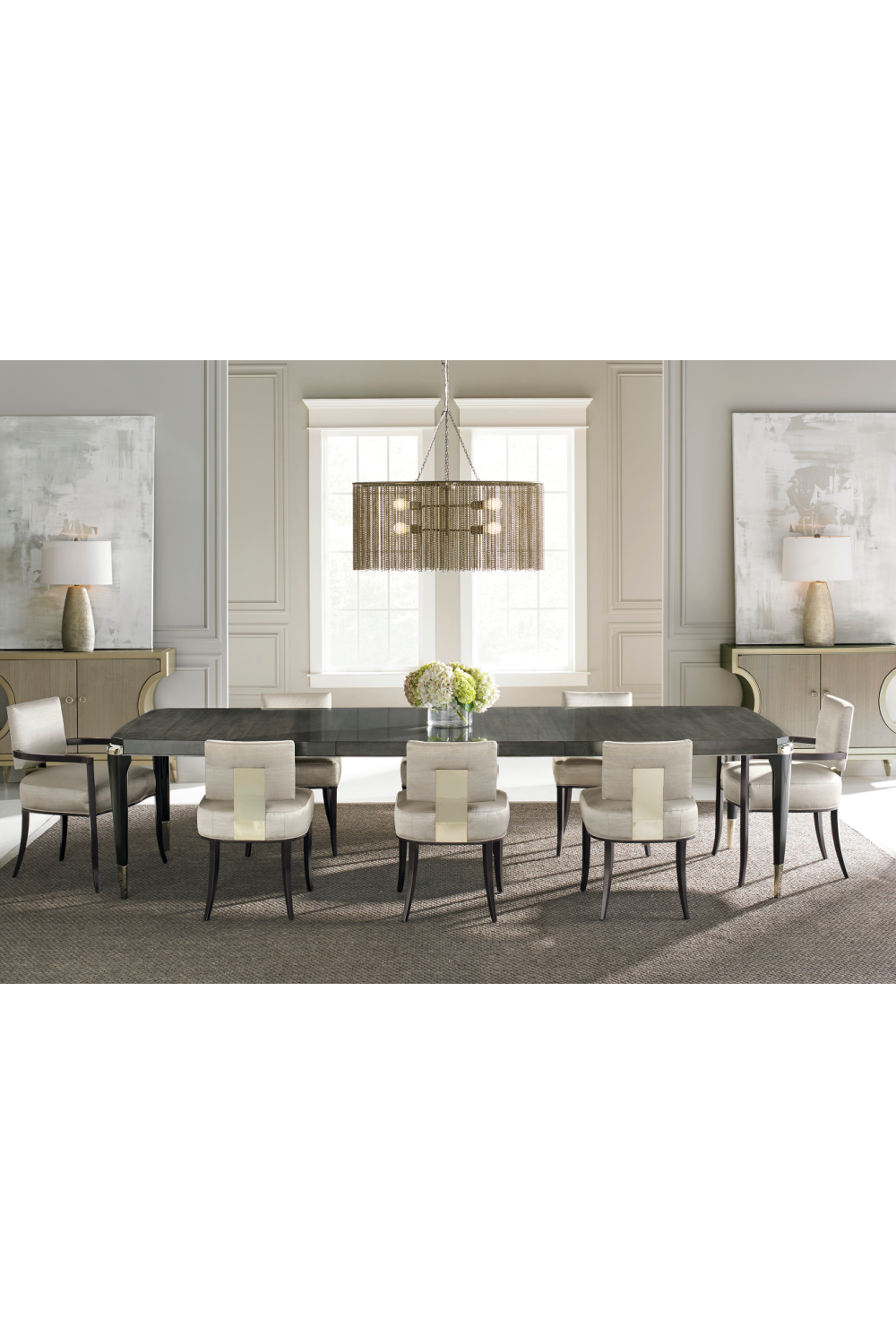 Neutral Sateen Dining Chair | Caracole Reserved Seating | Oroa.com