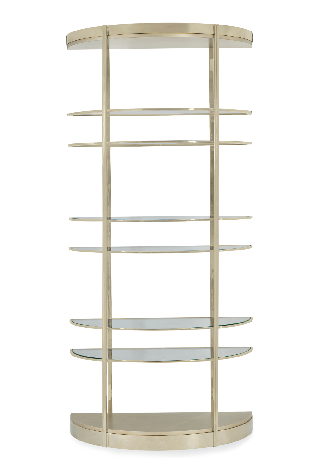 Half-Moon Gold Shelving Unit | Caracole Up Up And Away | Oroa.com