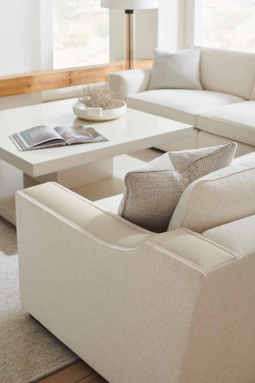 Beige Geometrical Coffee Table | Caracole Cool And Classic | Oroa.com