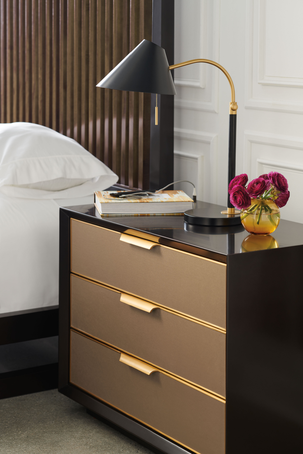 Brown Wooden Canopy Bed | Oroa.com