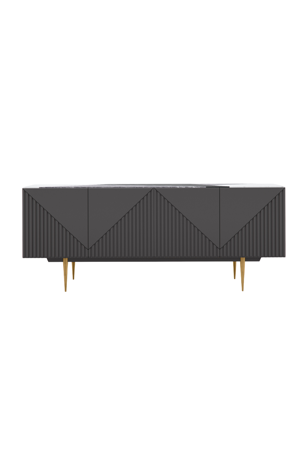 Slatted Modern Sideboard | Caracole Over The Edge | Oroa.com