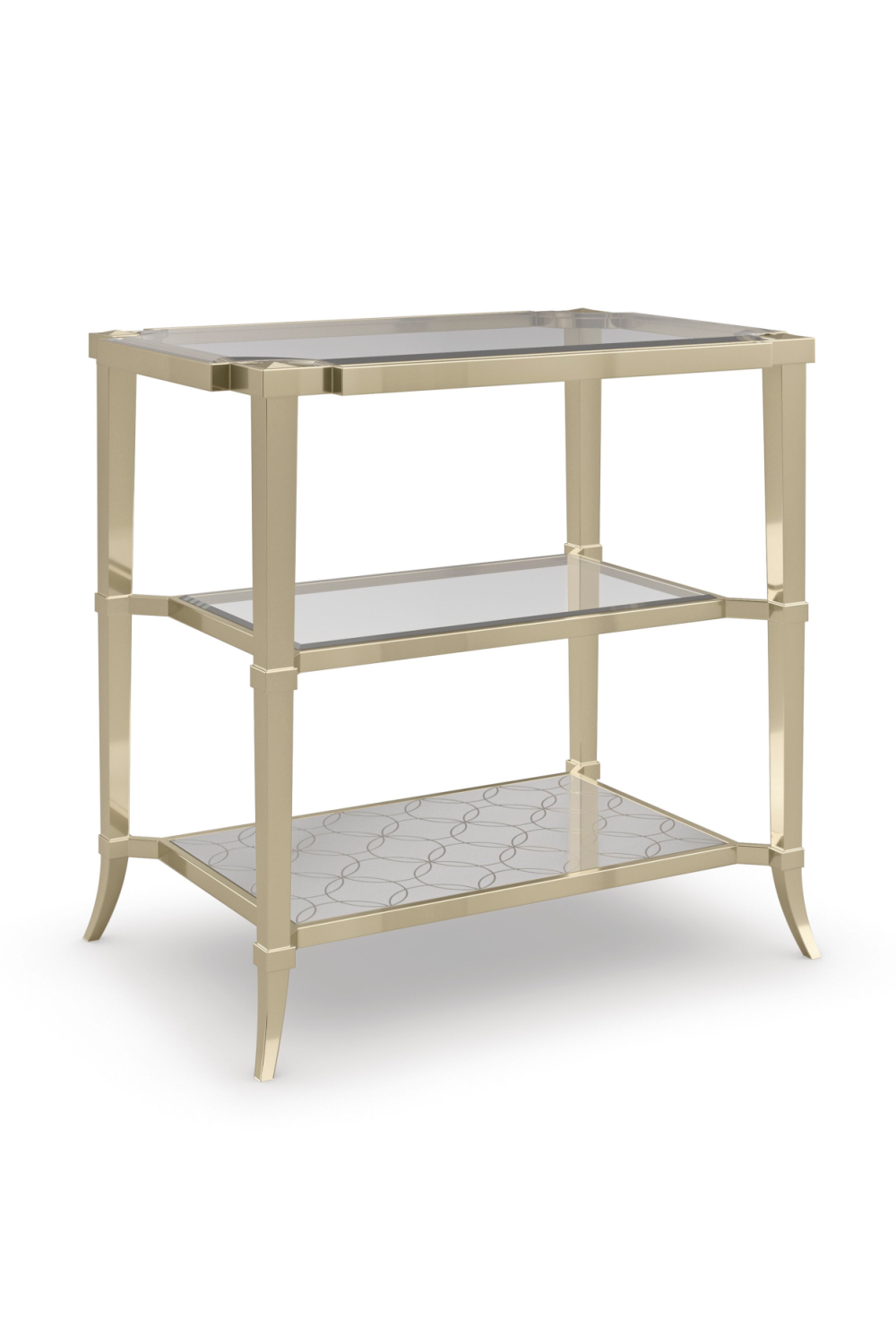 Gold Three-Tiered End Table | Caracole Third Times A Charm | Oroa.com