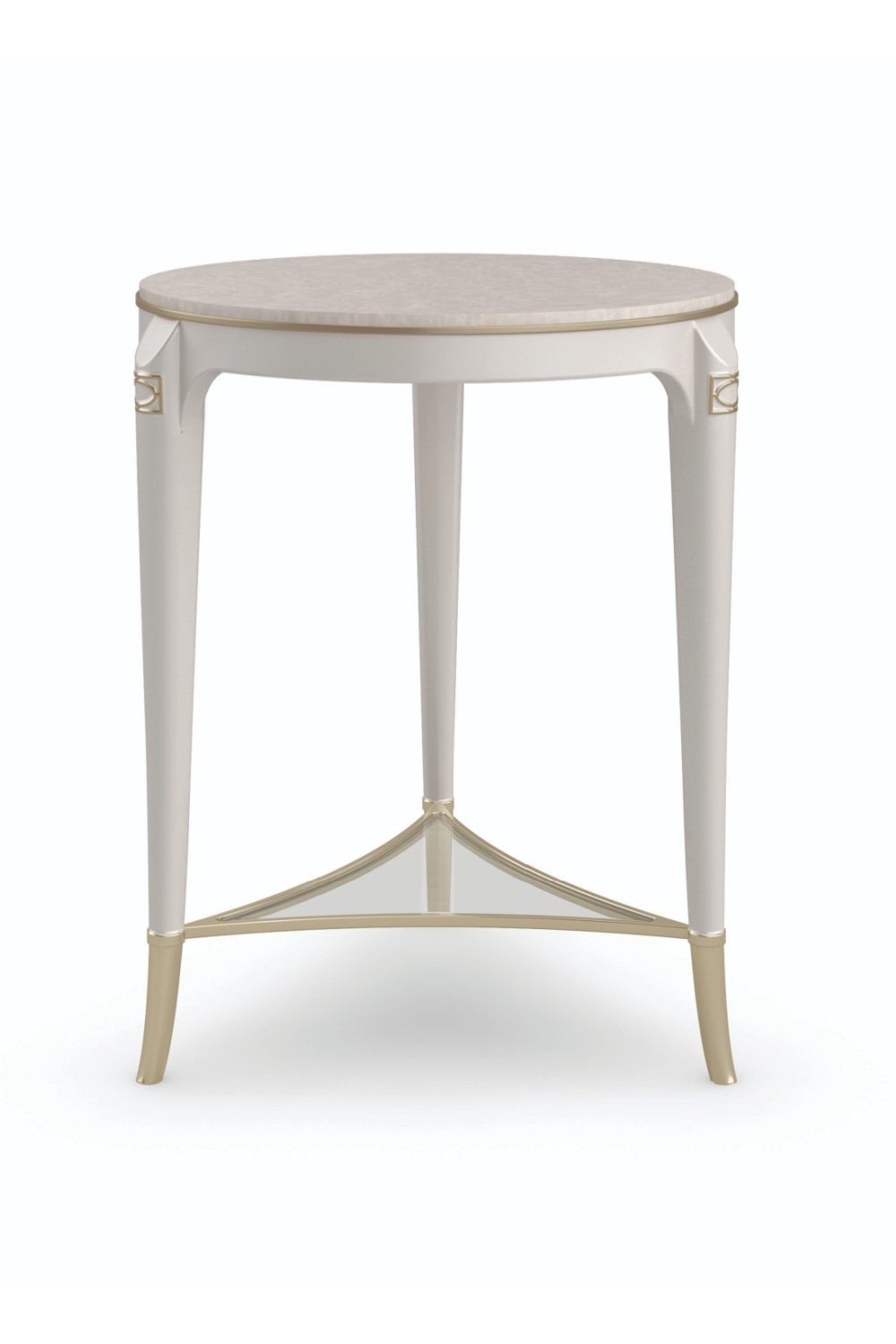 Cream Round Modern Side Table | Caracole Matched Up | Oroa.com