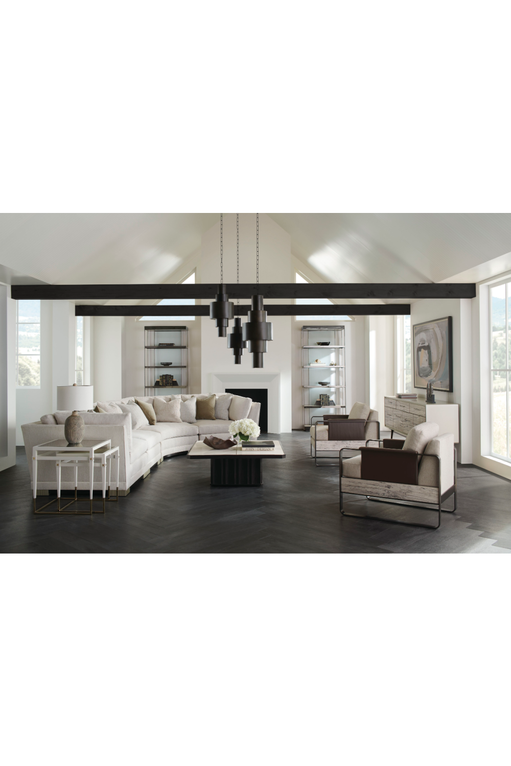 Pearl White Nesting Side Tables (2) | Oroa.com