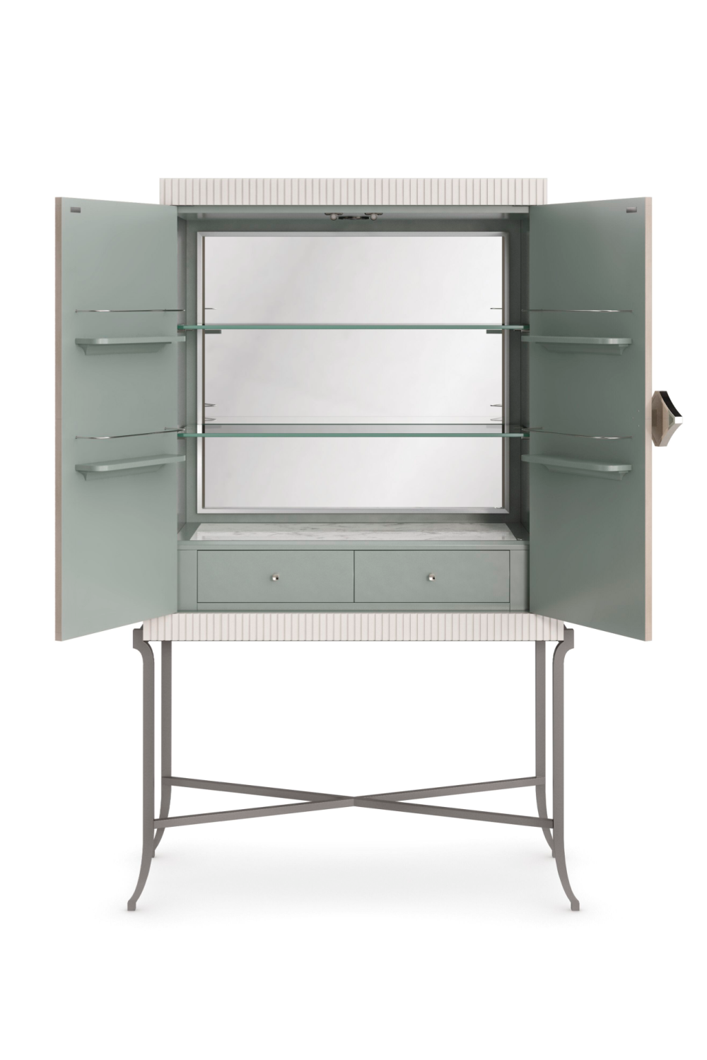 Rosette Patterned Bar Cabinet | Caracole High Expectations | Oroa.com