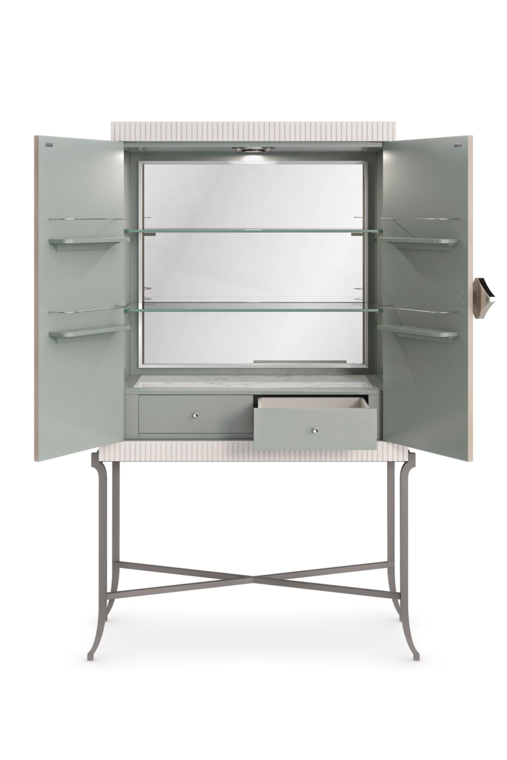 Rosette Patterned Bar Cabinet | Caracole High Expectations | Oroa.com