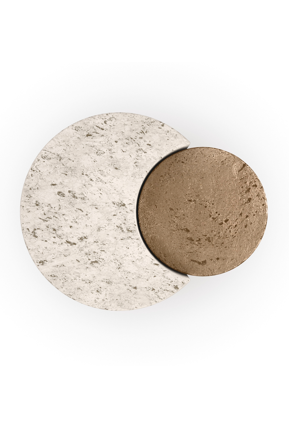 Travertine Modern End Table | Caracole Sun And Moon | Oroa.com