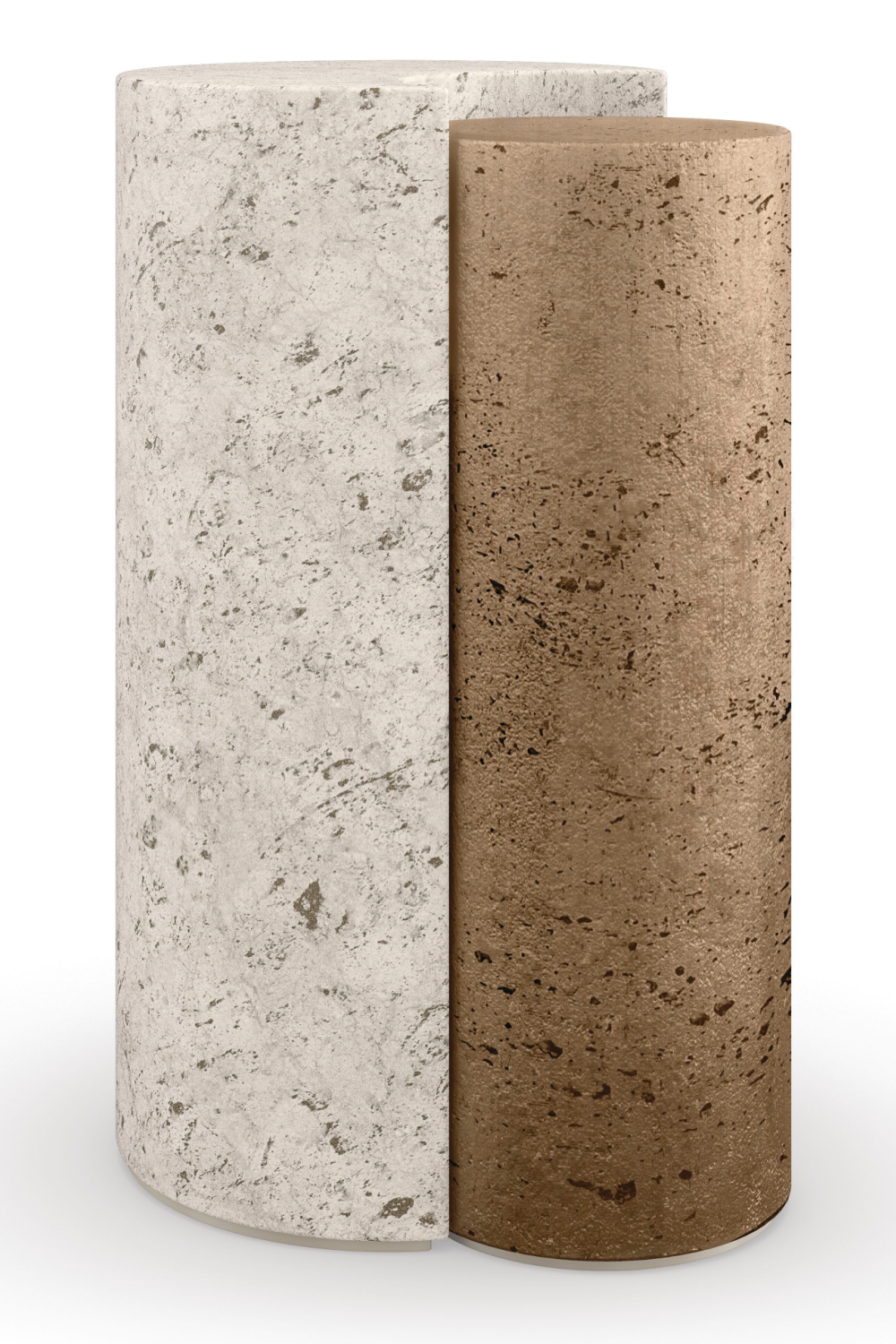 Travertine Modern End Table | Caracole Sun And Moon | Oroa.com