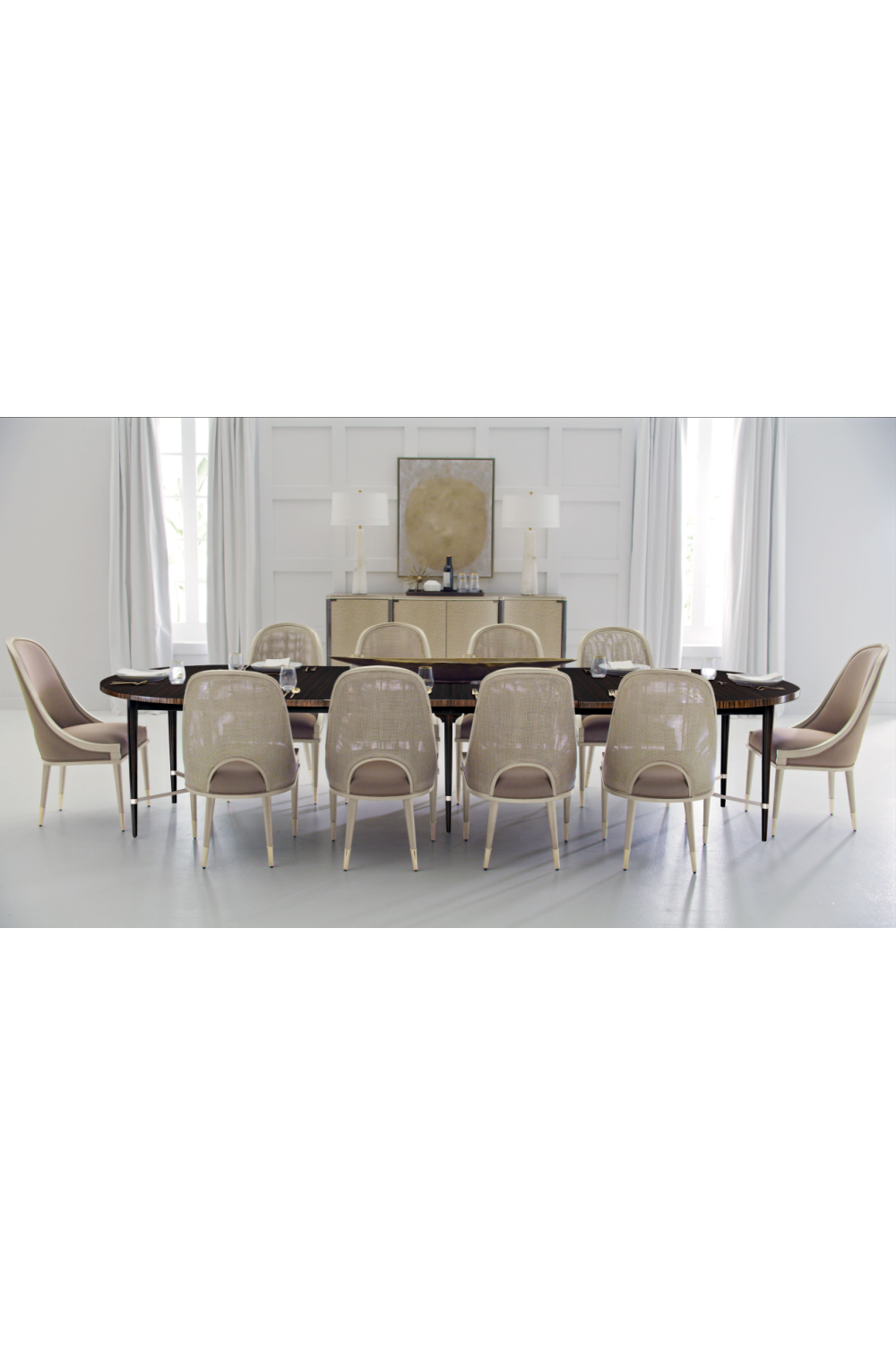 Round Paldao Dining Table | Caracole Long And Short Of It | Oroa.com