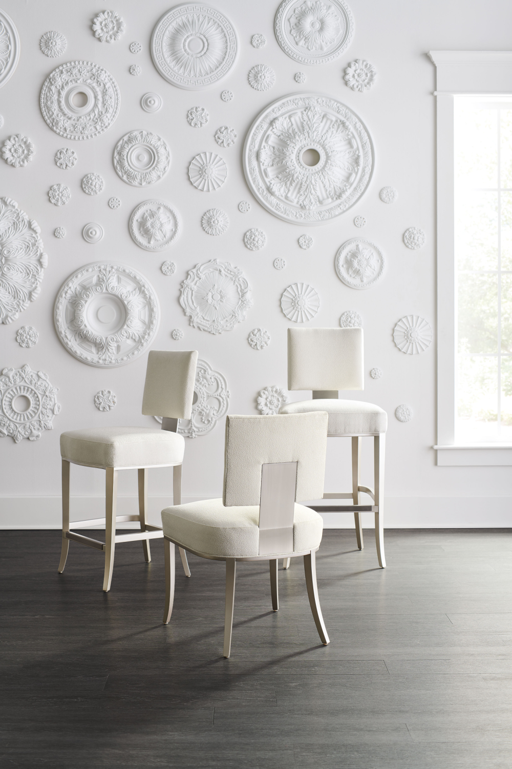 Neutral-Toned Bar Stool | Caracole Reserved Seating | Oroa.com