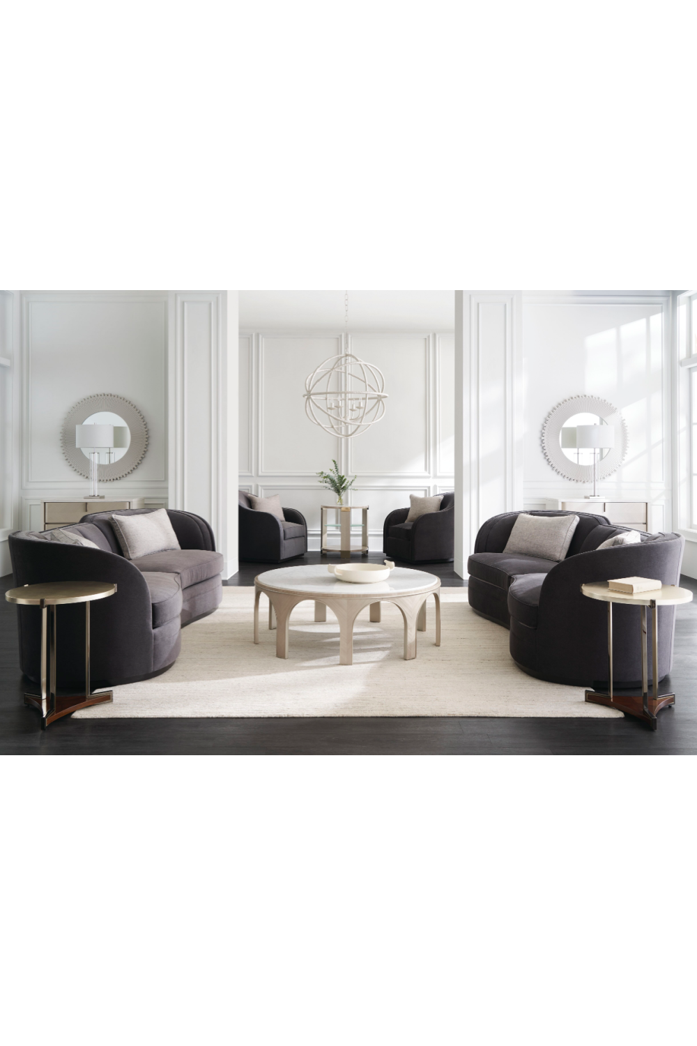 Crenulated Round Mirror | Oroa.com