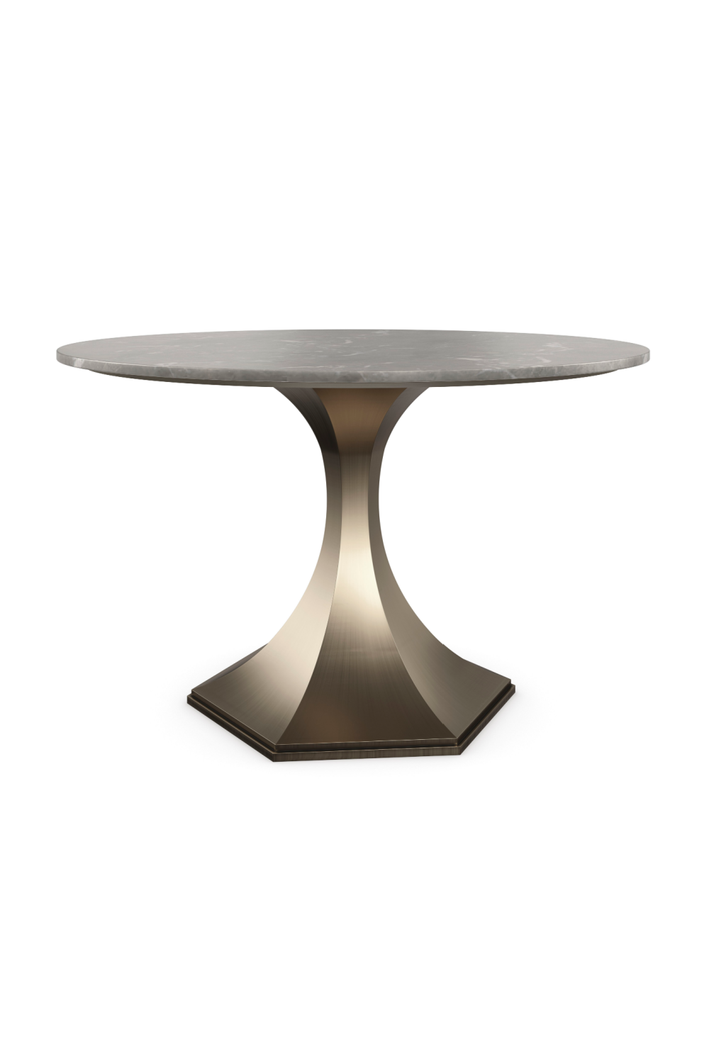 Gray Marble Dining Table | Caracole Top Brass | Oroa.com