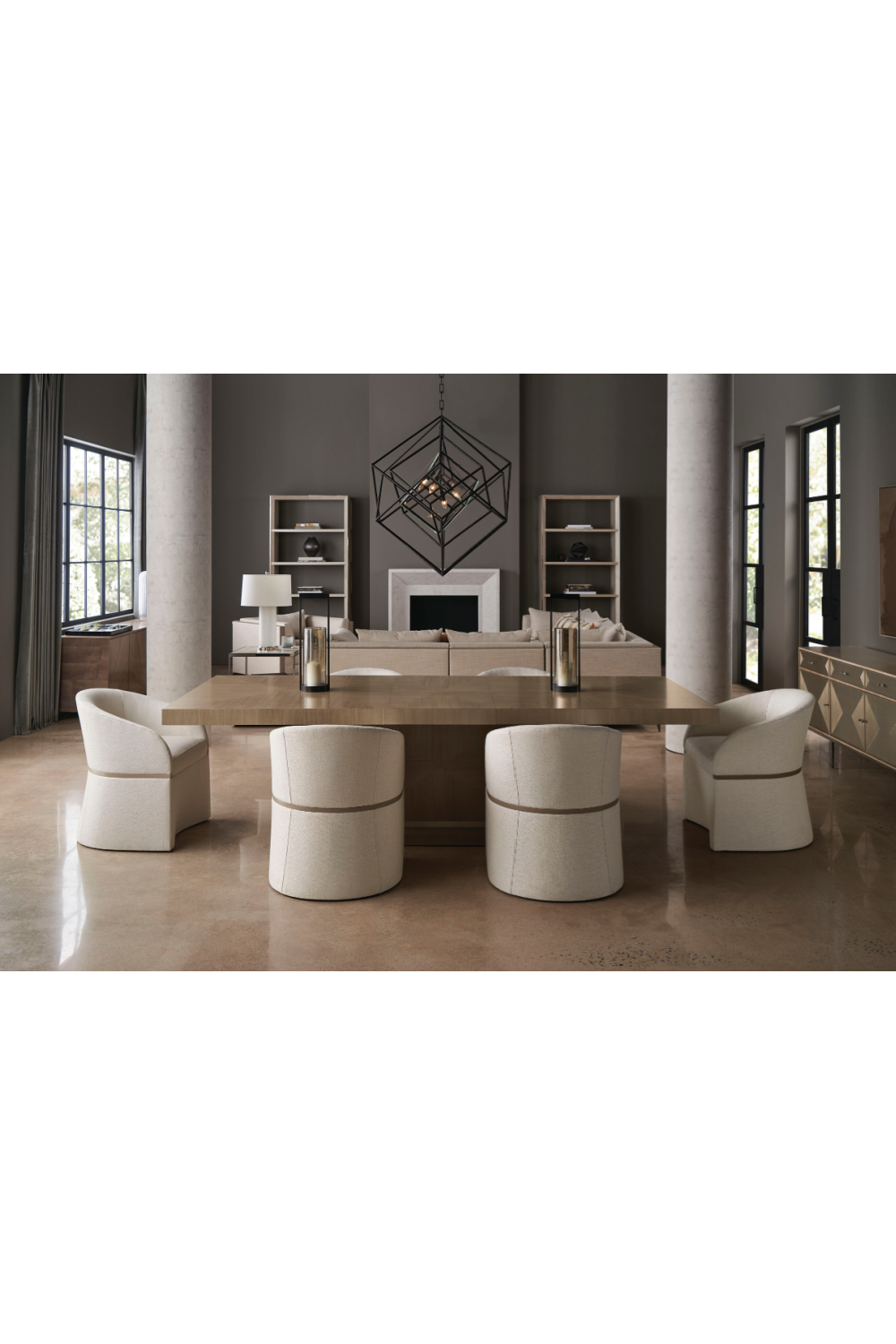 Gray Wooden Extendable Dining Table | Caracole Horizon | Oroa.com