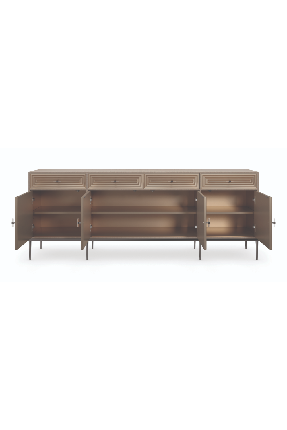 Geometrical Patterned Wooden Sideboard | Oroa.com