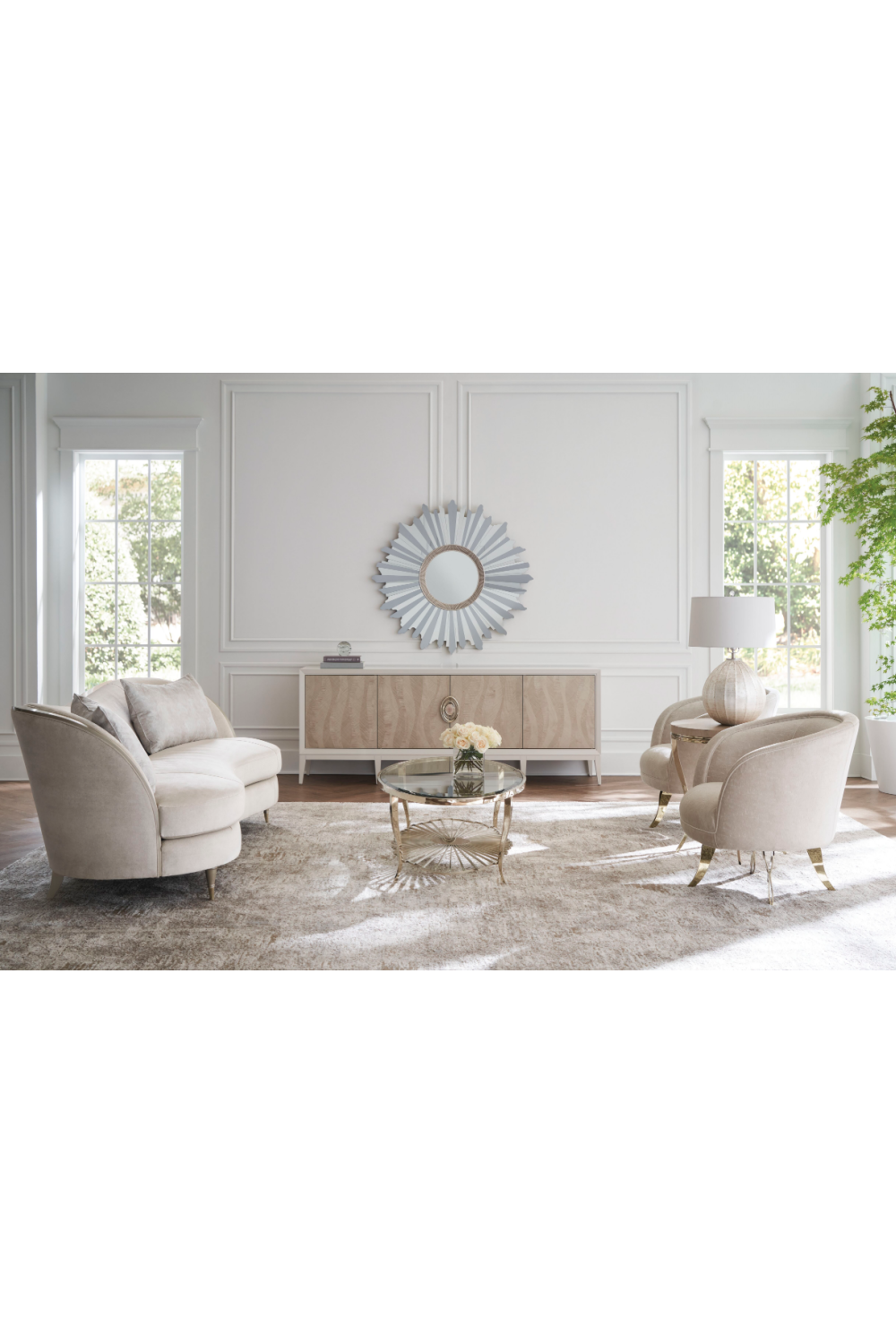 Patterned Cream Modern Sideboard | Oroa.com