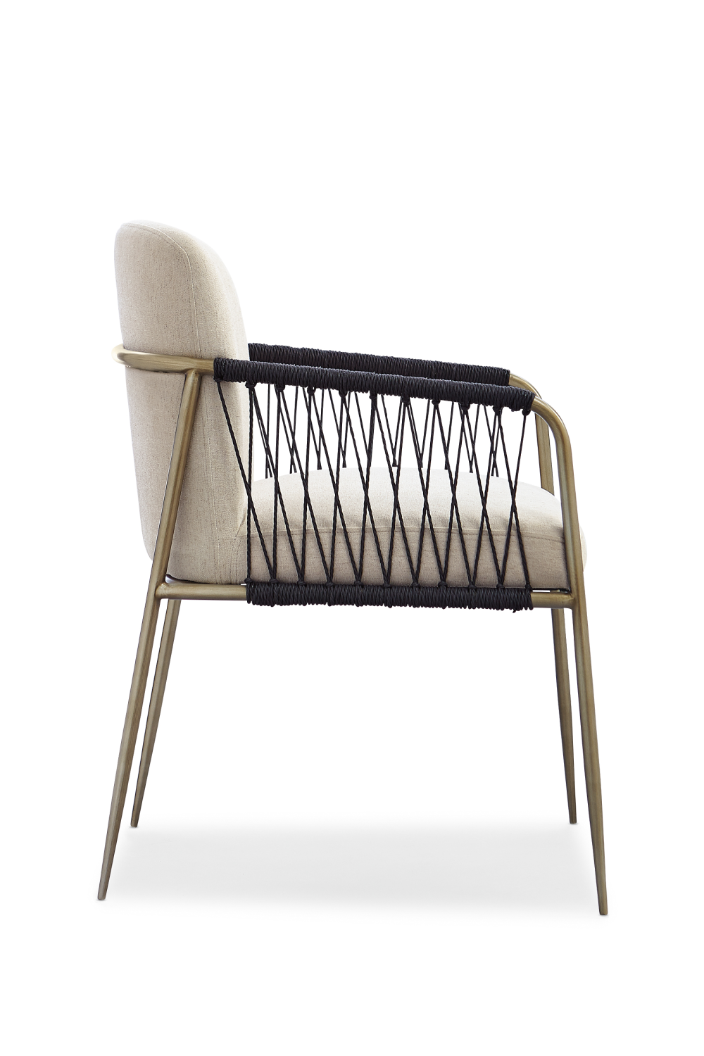 Black Cord Detail Dining Armchair | Caracole Remix | Oroa.com
