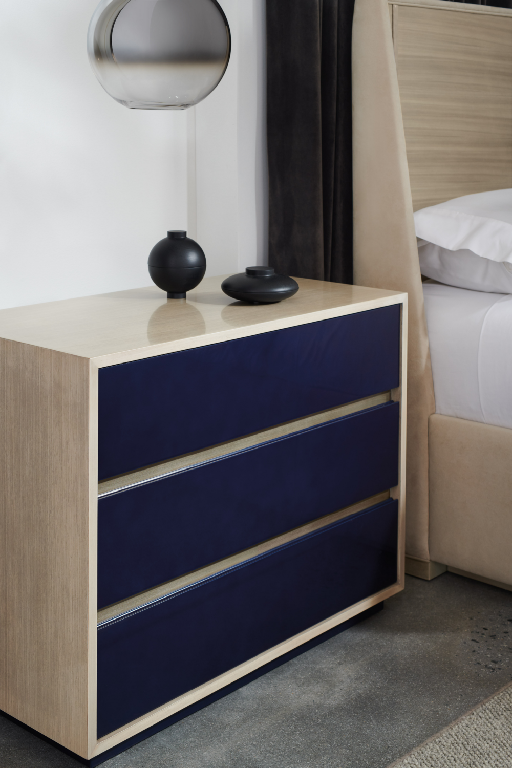 Blue Drawers Nightstand L | Caracole Da Vita | Oroa.com