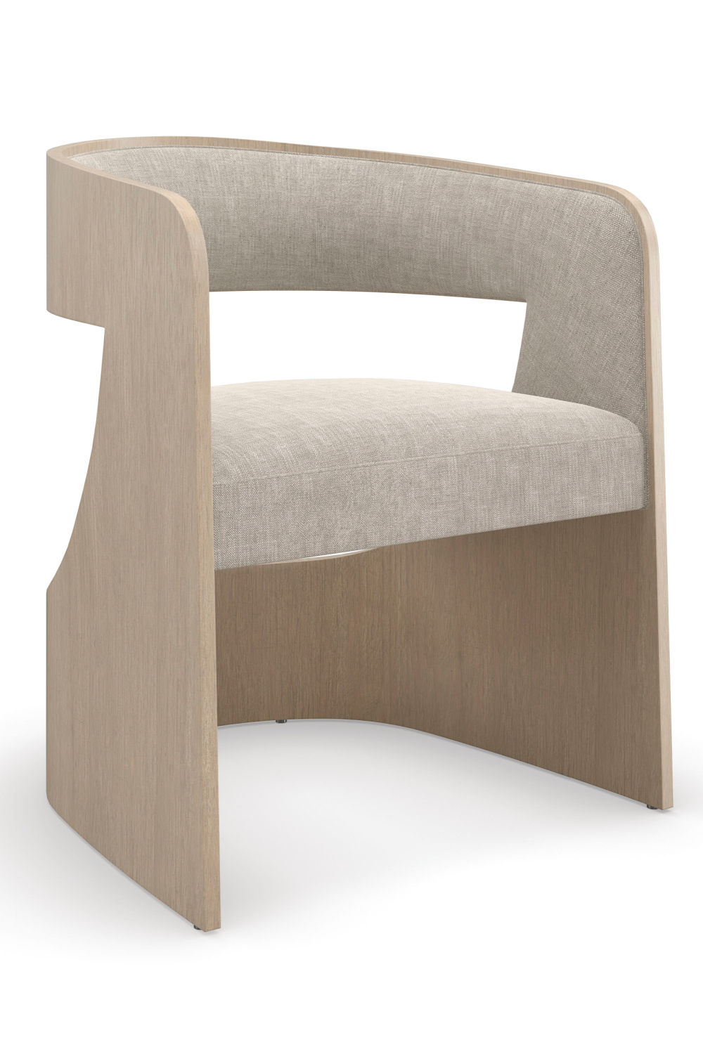 Curved Oak Accent Chair | Caracole Balance | Oroa.com